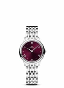 Omega De Ville Quartz 27.5 Stainless Steel / Burgundy / Bracelet 434.10.28.60.11.001
