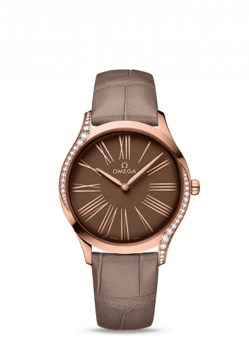 Omega De Ville Trésor 36 Sedna Gold / Brown Roman / Fabric 428.58.36.60.13.001