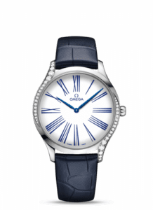 Omega De Ville Trésor 39 Stainless Steel / White - Roman / Alligator 428.18.39.60.04.001