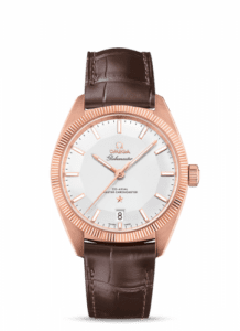 Omega Globemaster Sedna Gold / Silver / Leather 130.53.39.21.02.001