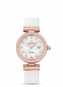 Omega LadyMatic Co-Axial 34 Sedna Gold / Diamond / MOP 425.67.34.20.55.008