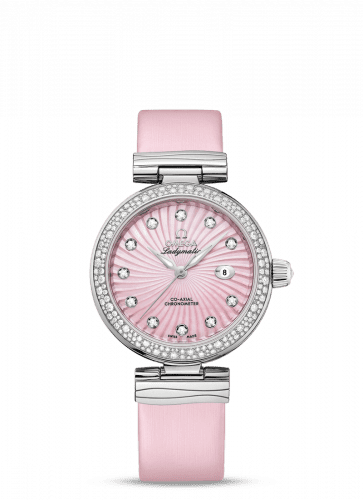 Omega LadyMatic Co-Axial 34 Stainless Steel / Diamond / Pink MOP 425.37.34.20.57.001