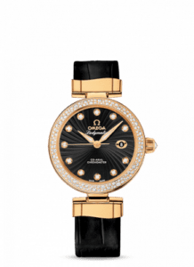Omega LadyMatic Co-Axial 34 Yellow Gold / Diamond / Black 425.68.34.20.51.002