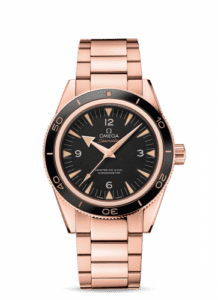 Omega Seamaster 300 Master Co-Axial Sedna Gold / Black / Bracelet 233.60.41.21.01.001