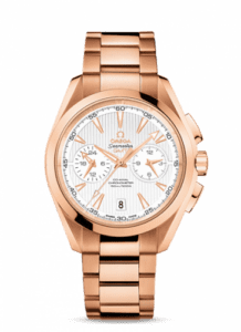 Omega Seamaster Aqua Terra 150M Co-Axial 43 GMT Chronograph Red Gold / Silver / Bracelet 231.50.43.52.02.001