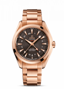 Omega Seamaster Aqua Terra 150M Co-Axial 43 GMT Red Gold / Grey / Bracelet 231.50.43.22.06.002