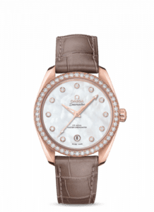 Omega Seamaster Aqua Terra 150M Master Chronometer 38 Sedna Gold / Diamond / MOP / Alligator 220.58.38.20.55.001