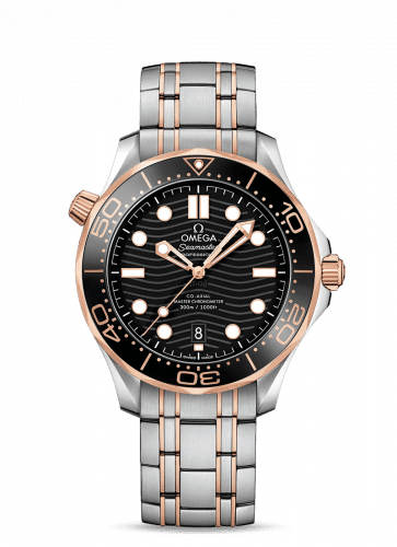 Omega Seamaster Diver 300M Master Co-Axial 42 Stainless Steel / Sedna Gold / Black / Bracelet 210.20.42.20.01.001