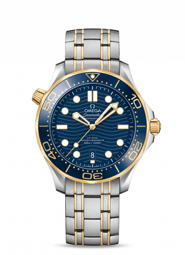 Omega Seamaster Diver 300M Master Co-Axial 42 Stainless Steel / Yellow Gold / Blue / Bracelet 210.20.42.20.03.001