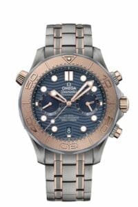 Omega Seamaster Diver 300M Master Co-Axial 44 Chronograph Titanium / Tantalum / Sedna Gold / Blue / Bracelet 210.60.44.51.03.001