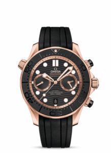 Omega Seamaster Diver 300M Master Co-Axial Chronograph 44 Sedna Gold / Black / Rubber 210.62.44.51.01.001