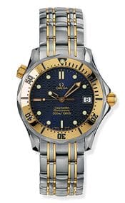 Omega Seamaster Diver 300M Quartz 36.25 Stainless Steel / Yellow Gold / Blue / Bracelet 2362.80.00