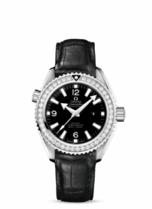 Omega Seamaster Planet Ocean 600M Co-Axial 37.5 Stainless Steel / Diamond / Black / Alligator 232.18.38.20.01.001