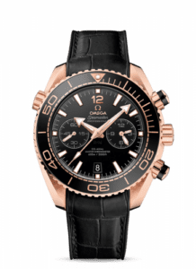 Omega Seamaster Planet Ocean 600M Co-Axial 45.5 Master Chronometer Chronograph Sedna Gold / Black / Alligator 215.63.46.51.01.001