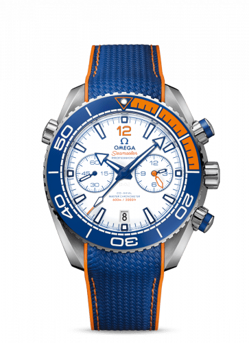 Omega Seamaster Planet Ocean 600M Co-Axial 45.5 Master Chronometer Chronograph Stainless Steel / White / Rubber / Michael Phelps 215.32.46.51.04.001