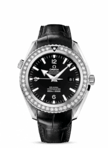 Omega Seamaster Planet Ocean 600M Co-Axial 45.5 Stainless Steel / Diamond / Black / Alligator 222.18.46.20.01.001