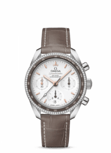 Omega Speedmaster Co-Axial 38 Stainless Steel / Diamond / Silver / Strap 324.38.38.50.02.001