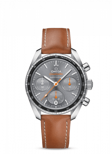 Omega Speedmaster Co-Axial 38 Stainless Steel / Grey / Strap 324.32.38.50.06.001