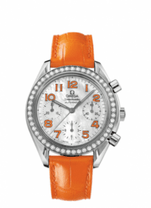 Omega Speedmaster Reduced Ladies Stainless Steel / Diamond / MOP / Orange 3835.78.38
