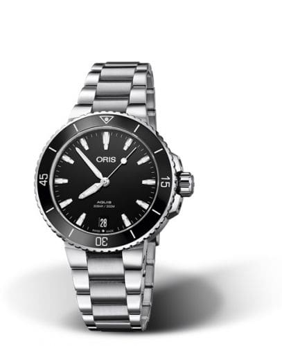Oris Aquis Date 36.5 Stainless Steel / Black / Bracelet 01 733 7731 4154-07 8 18 05P