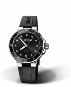 Oris Aquis Date 36.5 Stainless Steel / Black - Diamond / Rubber 01 733 7731 4194-07 4 18 64FC
