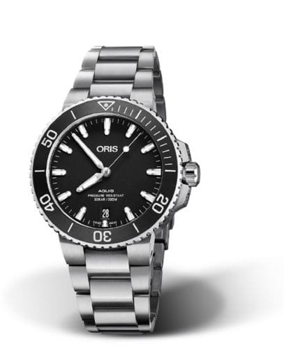 Oris Aquis Date 39.5 Stainless Steel / Black / Bracelet 01 733 7732 4124-07 8 21 05EB