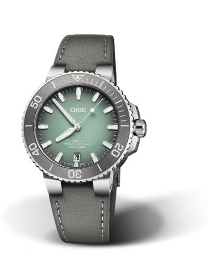 Oris Aquis Date 39.5 Stainless Steel / Green / Calf 01 733 7732 4137-07 5 21 12FC