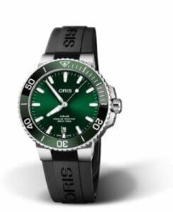 Oris Aquis Date 39.5 Stainless Steel / Green / Rubber 01 733 7732 4157-07 4 21 64FC