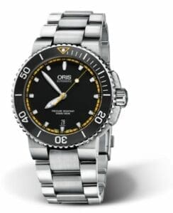 Oris Aquis Date 43 Stainless Steel / Black - Yellow / Bracelet 01 733 7653 4127-07 8 26 01PEB