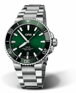 Oris Aquis Date 43 Stainless Steel / Green / Bracelet 01 733 7730 4157-07 8 24 05PEB