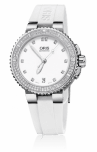 Oris Aquis Date Diamonds 36 Stainless Steel / White - Diamond / Rubber 01 733 7652 4991-07 4 18 31
