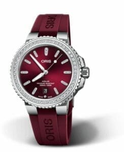 Oris Aquis Date Diamonds 41.5 Stainless Steel - Diamond / Red / Rubber 01 733 7766 4998-07 4 22 68FC