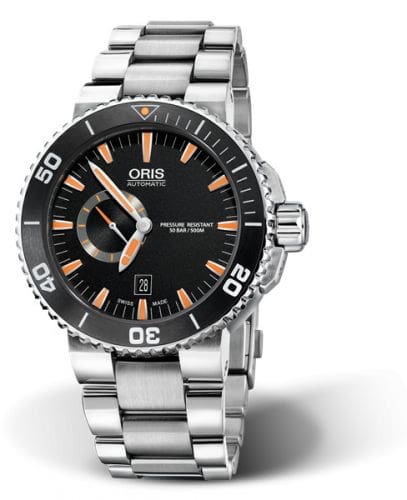 Oris Aquis Small Seconds Date 46 Stainless Steel / Black / Bracelet 01 743 7673 4159-07 8 26 01PEB