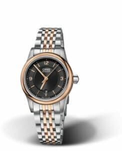 Oris Classic Date Lady 28.5 Stainless Steel - Rose Gold / Black / Bracelet 01 561 7650 4334-07 8 14 12