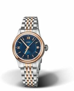 Oris Classic Date Lady 28.5 Stainless Steel - Rose Gold / Blue / Bracelet 01 561 7718 4375-07 8 14 12