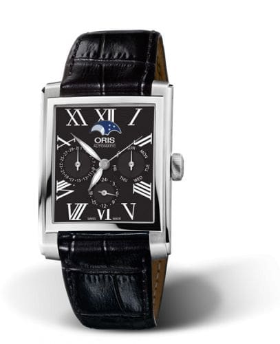 Oris Rectangular Complication Stainless Steel / Black - Roman 01 582 7658 4074-07 5 23 71FC