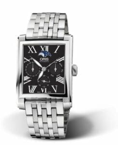 Oris Rectangular Complication Stainless Steel / Black - Roman / Bracelet 01 582 7658 4074-07 8 23 82