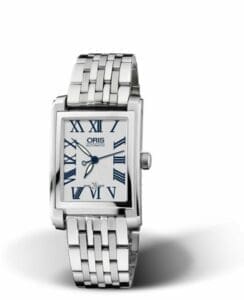 Oris Rectangular Date 24.5 Stainless Steel / Silver - Roman / Bracelet 01 561 7656 4071-07 8 17 82