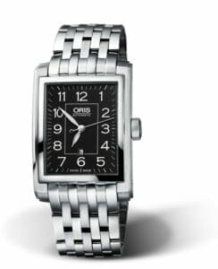 Oris Rectangular Date 30 Stainless Steel / Black - Arabic / Bracelet 01 561 7657 4034-07 8 21 82