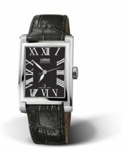 Oris Rectangular Date 30 Stainless Steel / Black - Roman 01 561 7657 4074-07 5 21 71FC