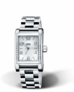 Oris Rectangular Diamonds 24 Stainless Steel / MOP / Bracelet 01 561 7536 4951-07 8 16 68