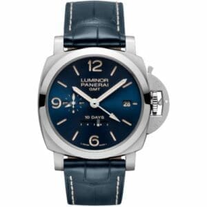Panerai Luminor 1950 44 3 Days GMT 10 Days Stainless Steel / Blue PAM00986