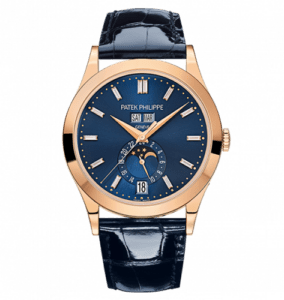 Patek Philippe Annual Calendar 5396 Rose Gold / Blue / Baguette 5396R-015