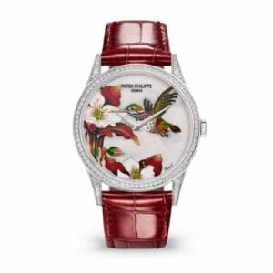 Patek Philippe Calatrava 5077 White Gold / Diamond / Hummingbirds 5077/100G-033