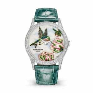 Patek Philippe Calatrava 5077 White Gold / Diamond / Hummingbirds 5077/100G-042