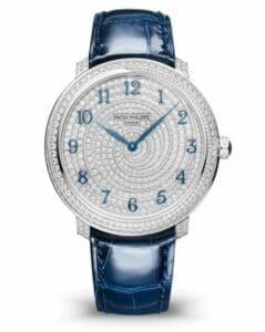 Patek Philippe Calatrava Diamond Ribbon Joaillerie 4978 White Gold / Blue 4978/400G-001
