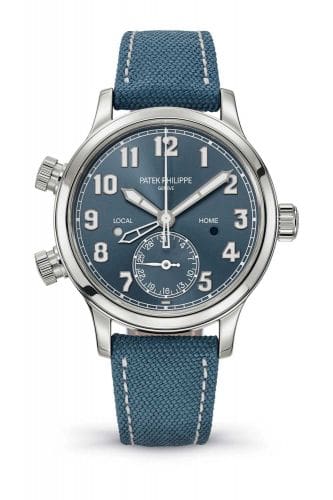Patek Philippe Calatrava Pilot Travel Time 7234 Stainless Steel / Blue 7234A-001