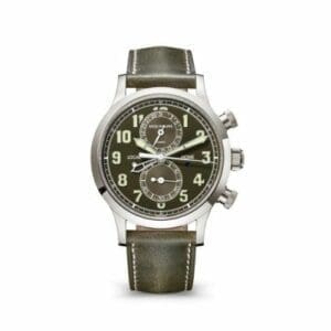 Patek Philippe Calatrava Pilot Travel Time Chronograph White Gold / Green 5924G-010