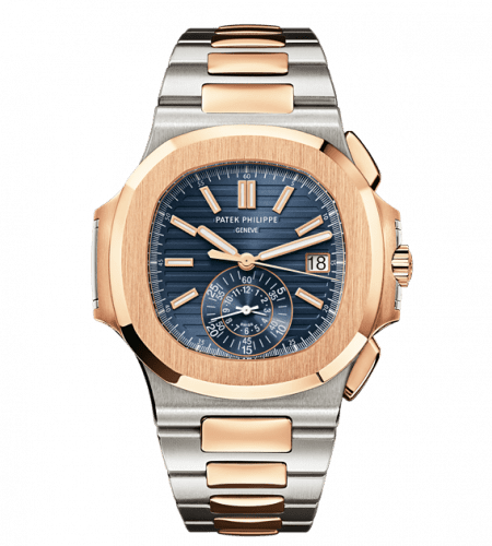 Patek Philippe Nautilus 5980 Stainless Steel / Rose Gold / Blue 5980/1AR-001