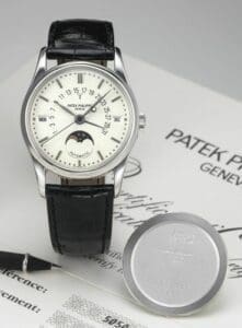 Patek Philippe Perpetual Calendar 5050 Platinum / Silver Stick 5050P-XX1
